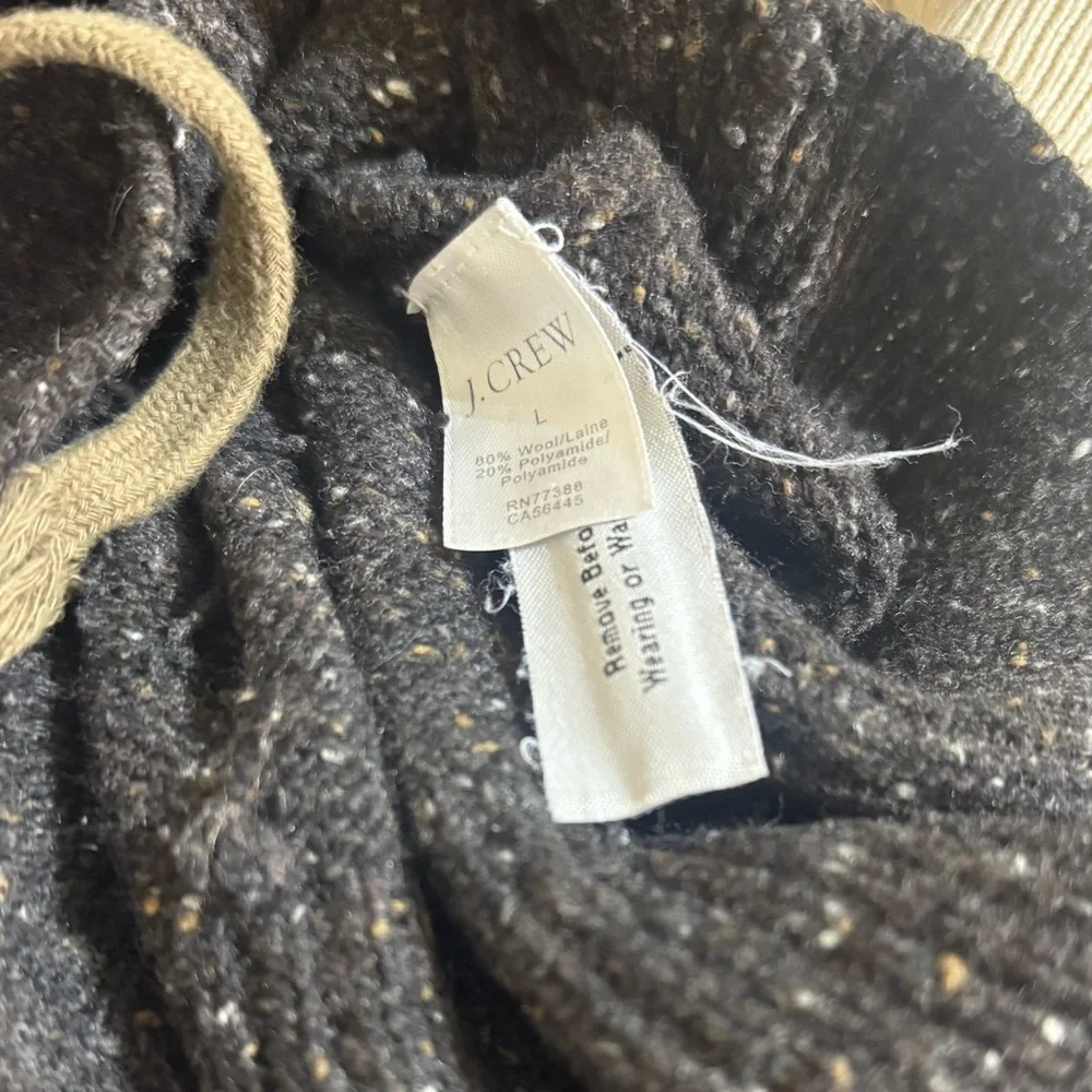 J.Crew Brown Wool Blend knit Crewneck Sweater
